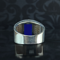 Sapphire Ring For Men 925 Sterling Silver