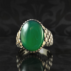 Anillo de plata maciza de piedra esmeralda 925, anillo de piedra preciosa esmeralda verde 