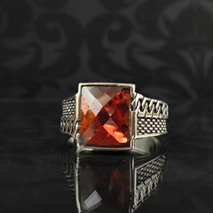 Ruby Gemstone 925 Sterling Silver Men Handmade Ring