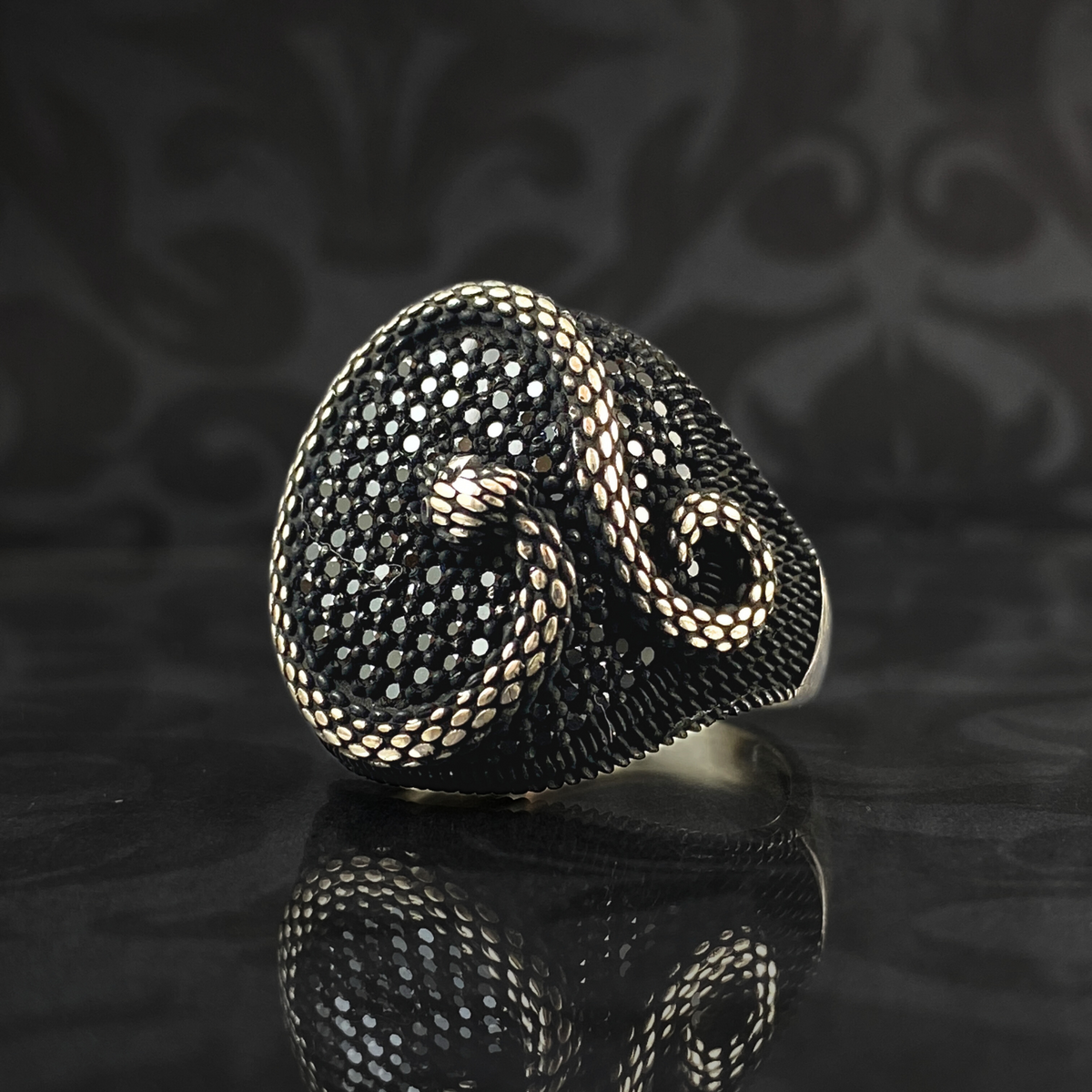 Snake 925 Sterling Silver Men Handmade Ring