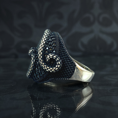 Snake 925 Sterling Silver Men Handmade Ring