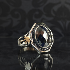 Black Onyx Gemstone 925 Sterling Silver Men Ring