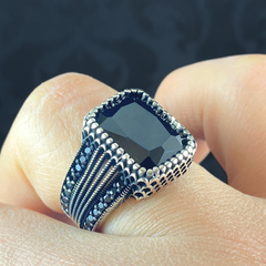 Men Handmade Silver 925 Black Onyx Ring