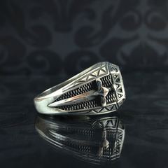 Sword 925 Sterling Silver Men Handmade Ring