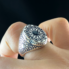 Turkish Handmade 925 Sterling Silver Men Ring