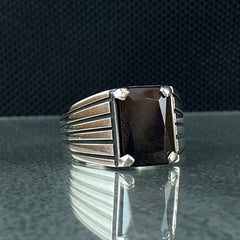 Onyx Gemstone 925 Sterling Silver Handmade Ring