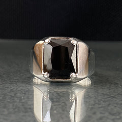 Classic Onyx Stone Original 925 Silver Simple Ring For Young Men