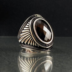 Onyx Gemstone 925 Sterling Silver Ring For Men