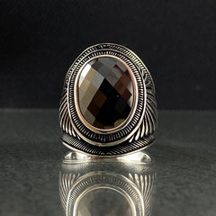 Onyx Gemstone 925 Sterling Silver Ring For Men