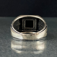 Black Onyx Gemstone 925 Solid Silver Men Handmade Ring