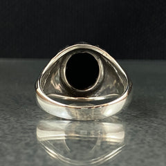 Classic Onyx Stone 925 Sterling Silver Handmade Turkish Men Ring