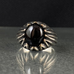 Classic Onyx Stone 925 Sterling Silver Handmade Turkish Men Ring