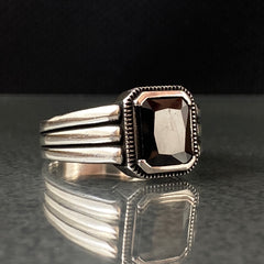 Black Onyx Stone 925 Sterling Silver Handmade Men Ring