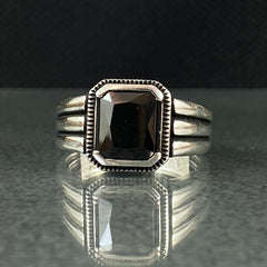 Black Onyx Stone 925 Sterling Silver Handmade Men Ring