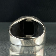 Black Onyx Stone 925 Sterling Silver Handmade Men Ring