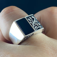 Unique Design 925 Sterling Silver Men Handmade Ring