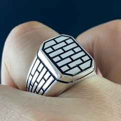 Classic Men Handmade 925 Sterling Silver Ring