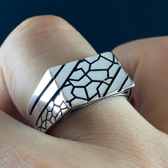 Minimalist Classic Original 925 Silver Men Handmade Ring