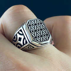 Classic 925 Sterling Silver Handmade Men Ring