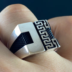 Classic 925 Sterling Silver Handmade Men Ring