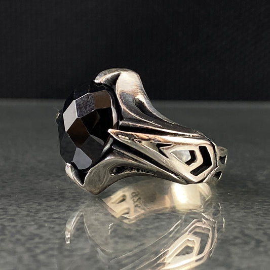 Classic Onyx Stone 925 Sterling Silver Handmade Men Ring