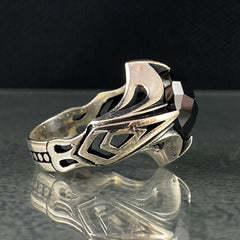 Classic Onyx Stone 925 Sterling Silver Handmade Men Ring