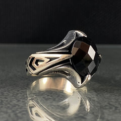 Classic Onyx Stone 925 Sterling Silver Handmade Men Ring