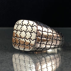 925 Sterling Silver Handmade Men Ring