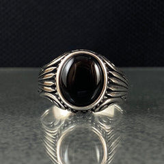 Onyx Gemstone 925 Sterling Silver Handmade Ring