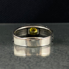 Yellow Citrine Stone 925 Sterling Silver Handmade Ring