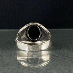 Classic Onyx Stone 925 Sterling Silver Handmade Men Ring