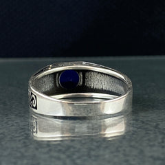 Minimalist Sapphire Stone 925 Sterling Silver Handmade Ring