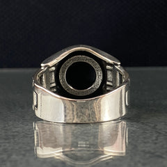 Rolex Onyx Stone 925 Sterling Silver Handmade Ring