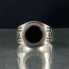 Rolex Onyx Stone 925 Sterling Silver Handmade Ring