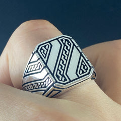 Classic Daily 925 Sterling Silver Handmade Men Ring