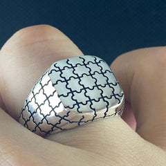 925 Sterling Silver Handmade Men Ring