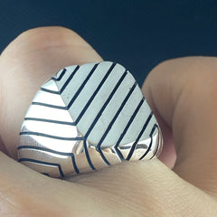 925 Sterling Silver Handmade Men Ring