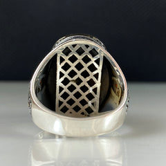 Red Agate Gemstone 925 Solid Silver Men Handmade Ring