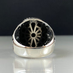 Black Onyx Gemstone 925 Sterling Silver Men Handmade Ring