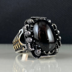 Onyx Gemstone 925 Sterling Silver Men Handmade Ring