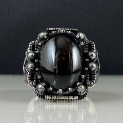 Onyx Gemstone 925 Sterling Silver Men Handmade Ring