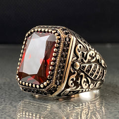 Ruby Stone 925 Sterling Silver Handmade Ring