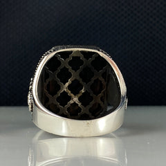 Scorpion Zodiac 925 Sterling Silver Black Onyx Stone Ring