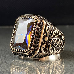 Mystic Topaz 925 Silver Handmade Ring