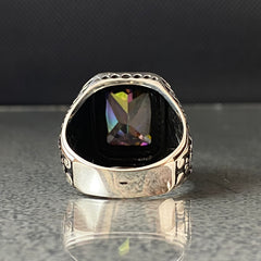 Mystic Topaz 925 Silver Handmade Ring