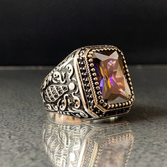 Mystic Topaz 925 Silver Handmade Ring