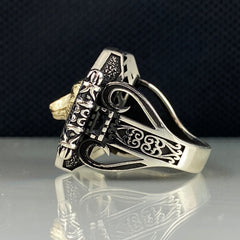 Wolf Animal 925 Solid Silver Men Ring