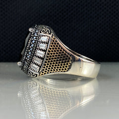 Onyx Gemstone 925 Solid Silver Classic Ring