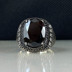 Onyx Gemstone 925 Solid Silver Classic Ring