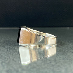 Onyx Gemstone Black 925 Solid Silver Men Ring